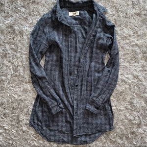 NEW: Grey Long Flannel Shirt